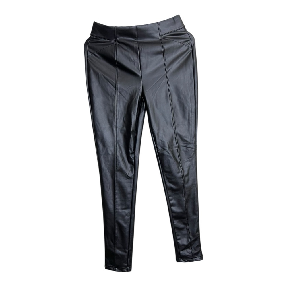 BBJ Los Angeles Black Faux Leather Leggings Size M
